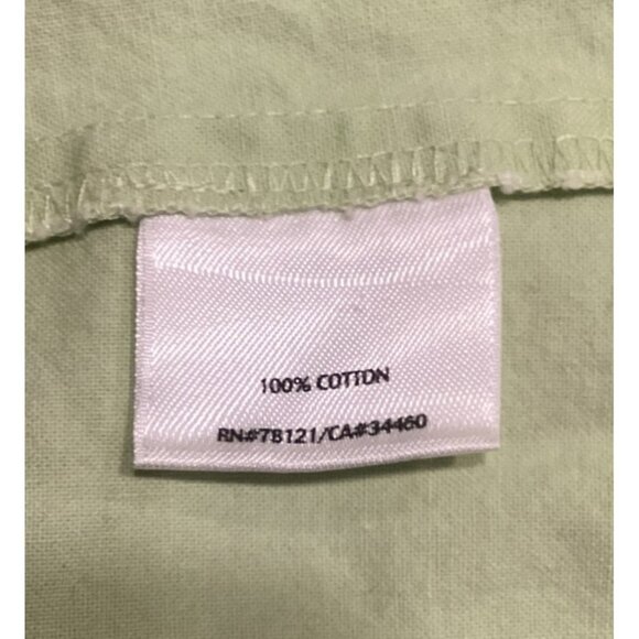 Eileen Fisher Womens Light Green Cotton Wide-Leg Pants Cropped Size L - Picture 9 of 10